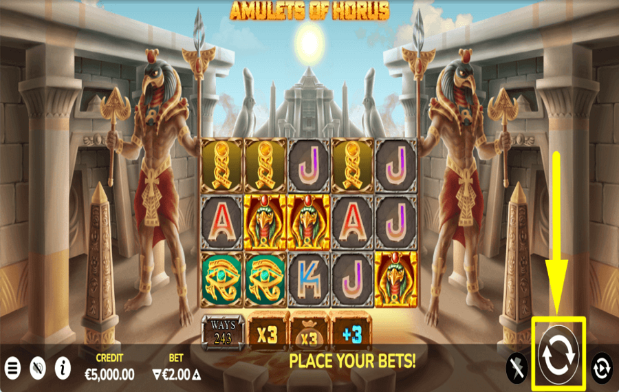 Amulets of Horus START THE GAME.