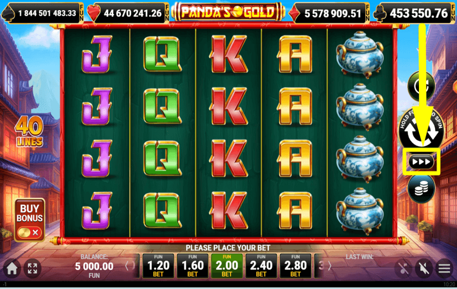 Amusnet Interactive Pandas Gold ACTIVATE TURBO MODE.