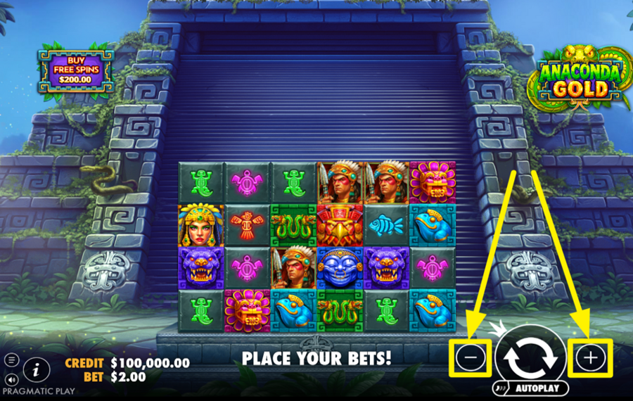 Anaconda Gold IMPOSTA L'IMPORTO DELLA SCOMMESSA.