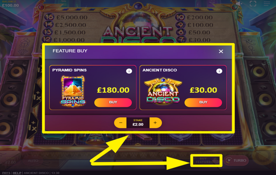 Ancient Disco РАЗБЛОКИРУЙТЕ БОНУСНУЮ ФУНКЦИЮ.