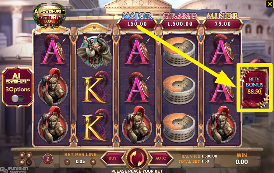 Ancient Rome Deluxe AI BUY THE BONUS GAME.