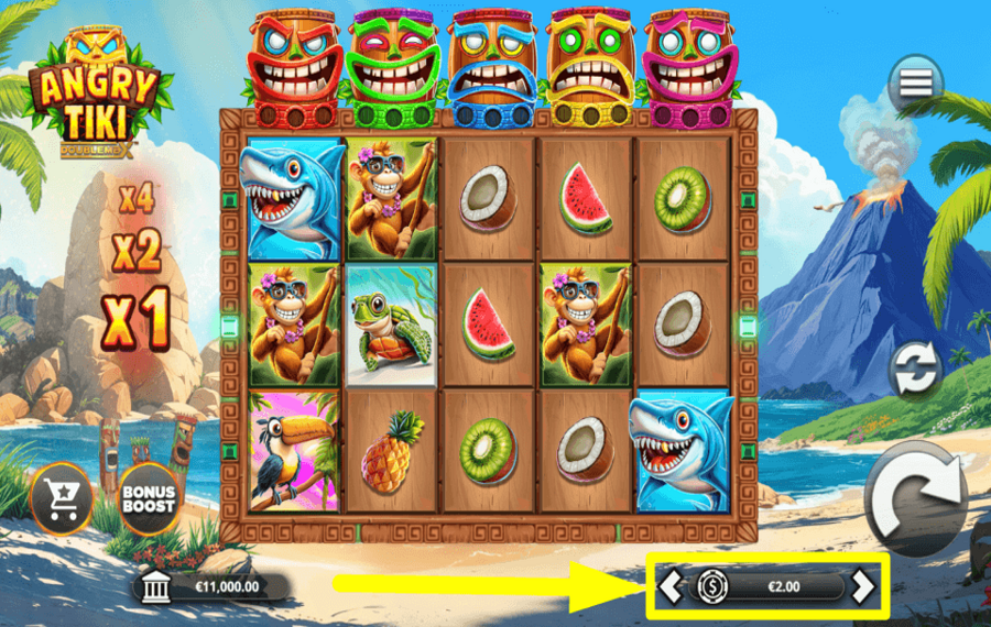 Angry Tiki DoubleMax ИЗМЕНИТЕ СВОЮ СТАВКУ.