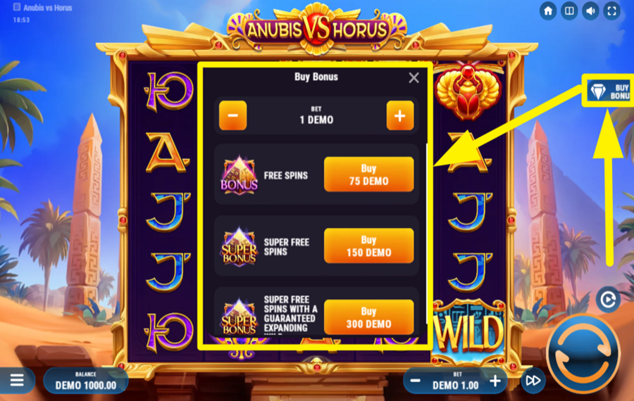 Anubis vs Horus КУПИТЬ БЕСПЛАТНЫЕ ВРАЩЕНИЯ.