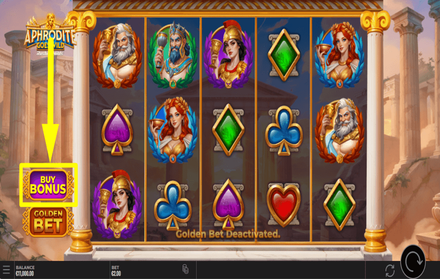 Aphrodite Goes Wild RushingWilds КУПИТЬ БОНУС.