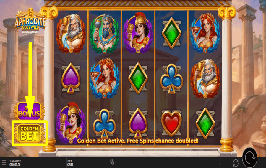 Aphrodite Goes Wild RushingWilds ИСПОЛЬЗУЙТЕ ЗОЛОТУЮ СТАВКУ.