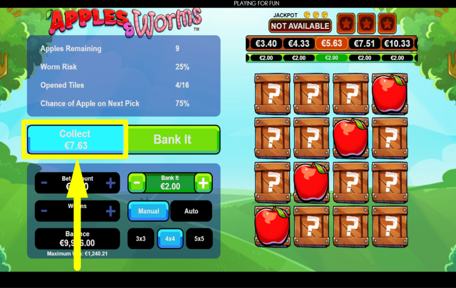 Apples and Worms ACUMULA LAS RECOMPENSAS.