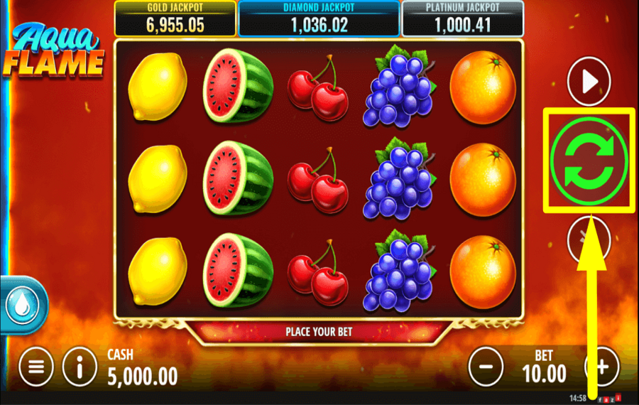 Aqua Flame CLICK SPIN TO WIN.