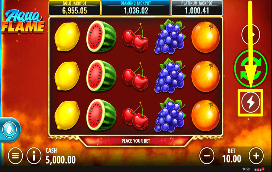 Aqua Flame CHANGE SPIN SPEED.