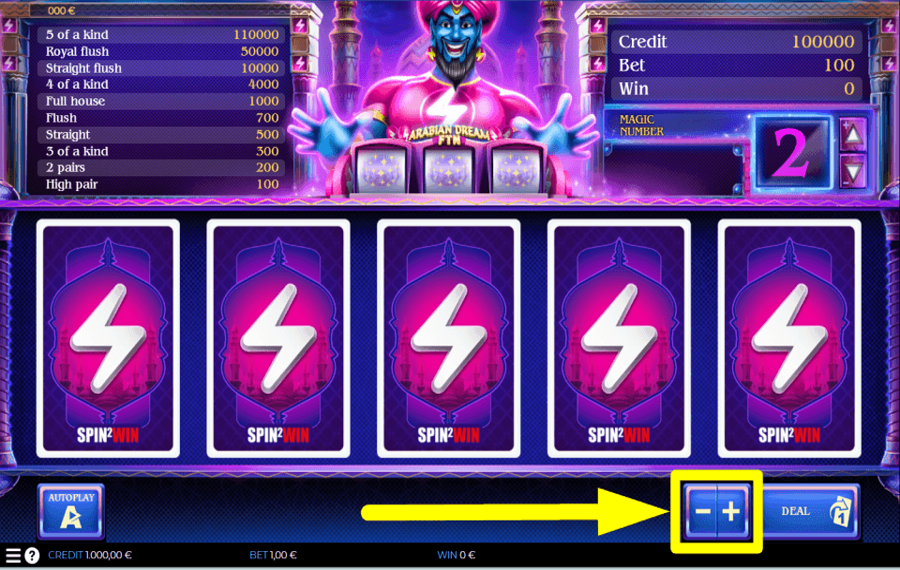 Arabian Dream FTN DÉTERMINER L'ENJEU.