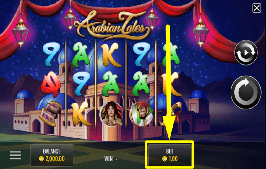 Arabian Tales ATTRIBUER UNE VALEUR DE PARI.