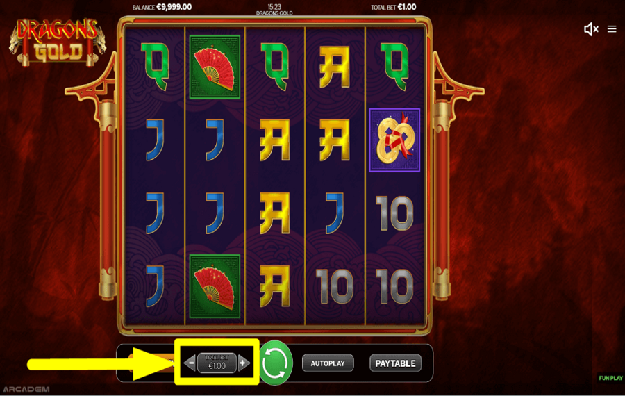 Arcadem Dragons Gold ВЫБЕРИТЕ ОБЩУЮ СТАВКУ.