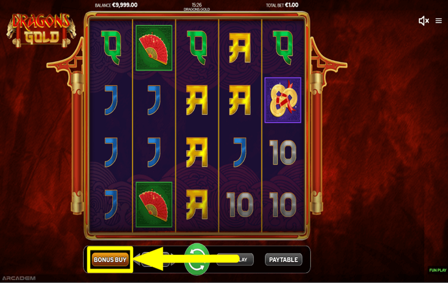 Arcadem Dragons Gold ПОЛУЧАЙТЕ БЕСПЛАТНЫЕ ВРАЩЕНИЯ.