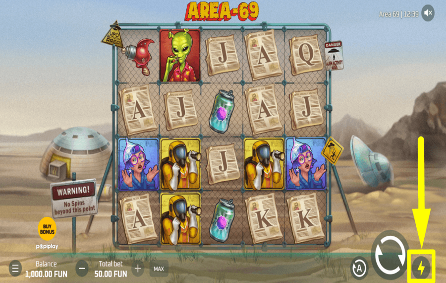 Area 69 ACCELERA IL GIOCO.