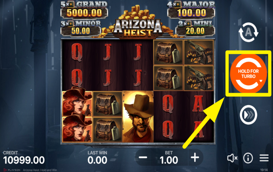 Arizona Heist Hold and Win DREHE UM ZU GEWINNEN!
