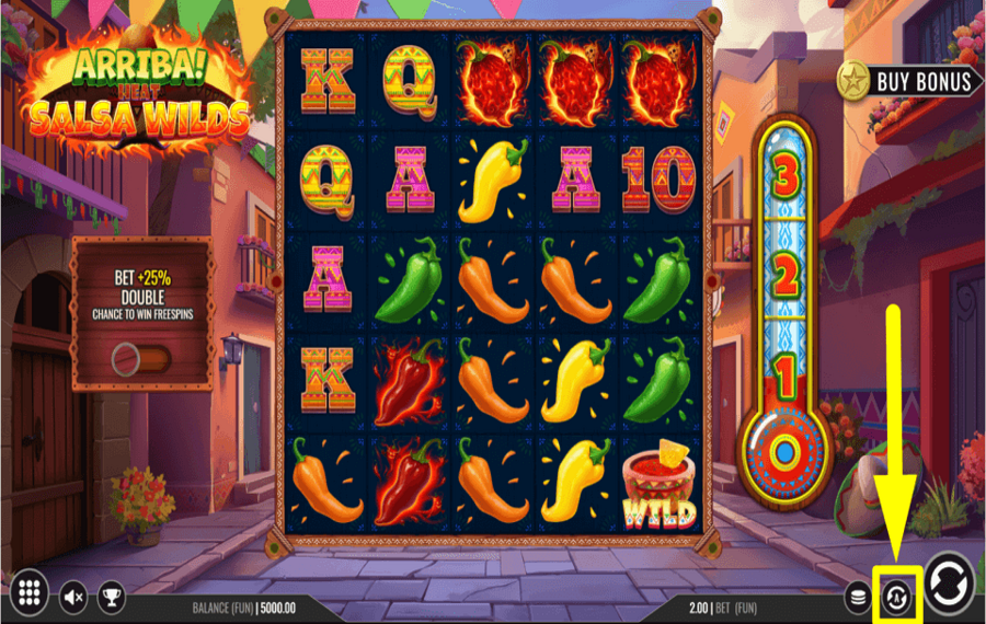 Arriba Heat Salsa Wilds COUNT ON AUTOMATIC SPINS.