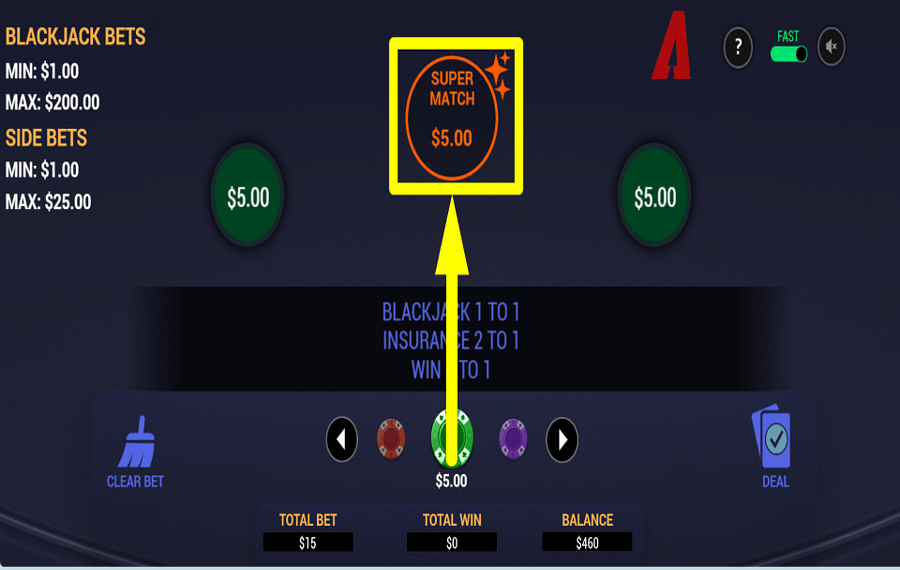 Arrows Edge Blackjack Switch METTEZ PLUS DE PIÈCES.