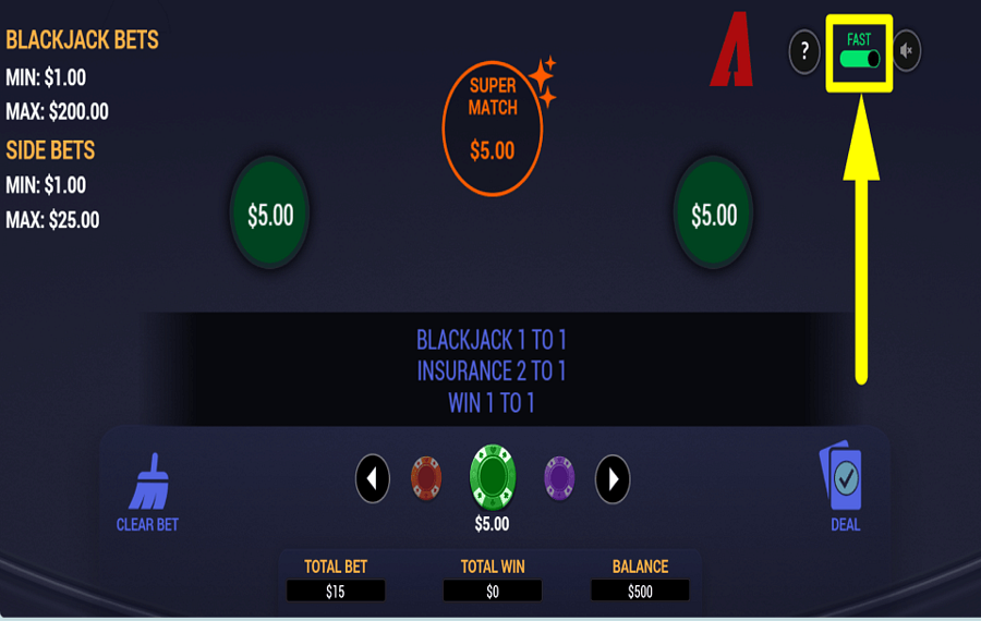 Arrows Edge Blackjack Switch ACTIVEZ LE TURBO.