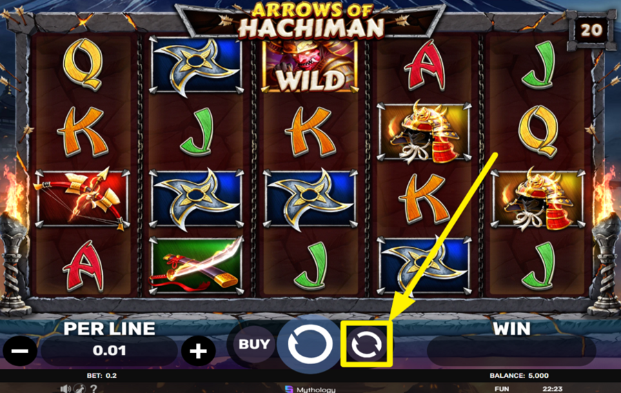 Arrows of Hachiman GIRA LOS CARRETES AUTOMÁTICAMENTE.