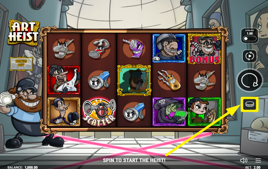 Art Heist SÉLECTIONNEZ VOTRE PARI.