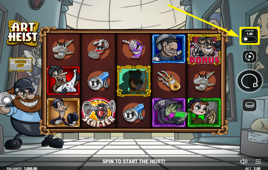 Art Heist PROFITEZ DE LA MISE SUPPLÉMENTAIRE.