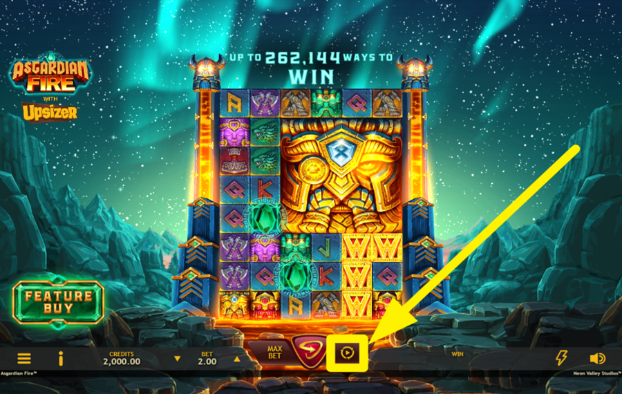 Asgardian Fire FAITES TOURNER LES BOBINES AUTOMATIQUEMENT.