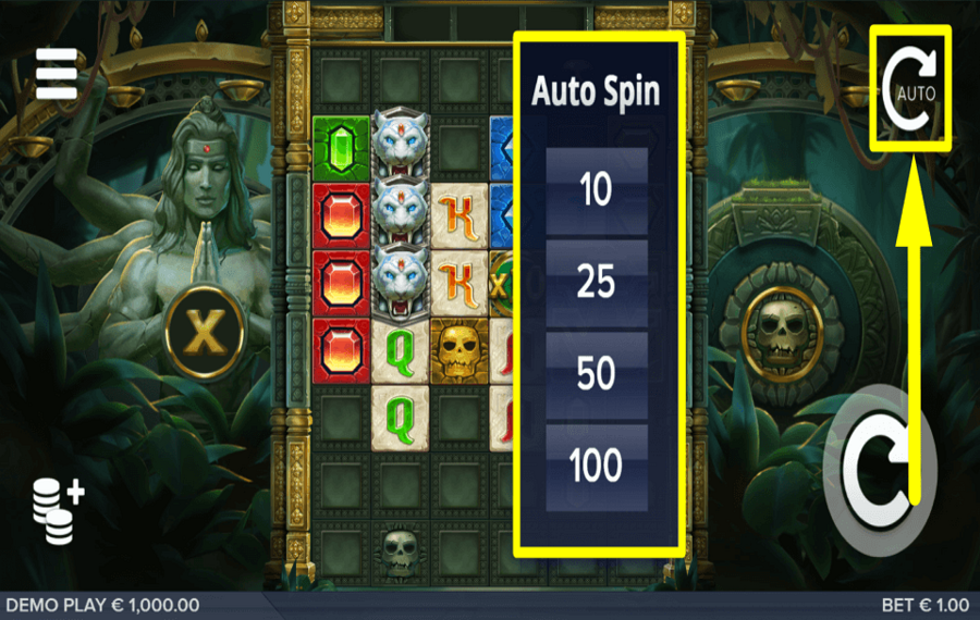 Ashoka AUTOMATISCHE SPINS AKTIVIEREN.