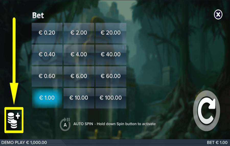 Ashoka Weisen Sie einen Einsatzbetrag zu.