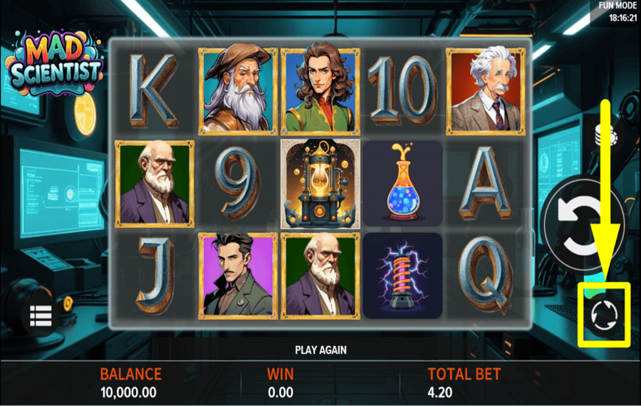 Aspect Gaming Mad Scientist UTILIZZA LA RIPRODUZIONE AUTOMATICA.