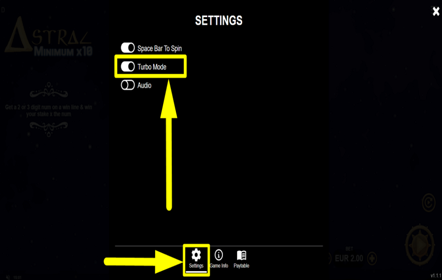 Astral Minimum x10 ВКЛЮЧИТЬ РЕЖИМ ТУРБО.