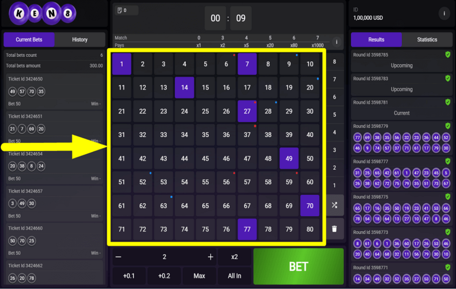 Astriona Keno 8 CHOISISSEZ VOTRE COMBINAISON.