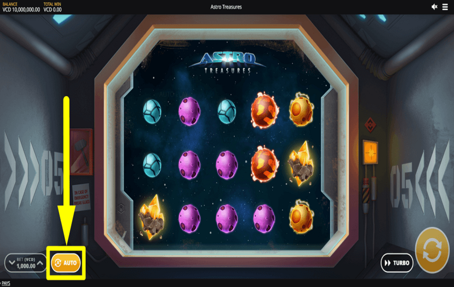 Astro Treasures PROCEDER AUTOMÁTICAMENTE.