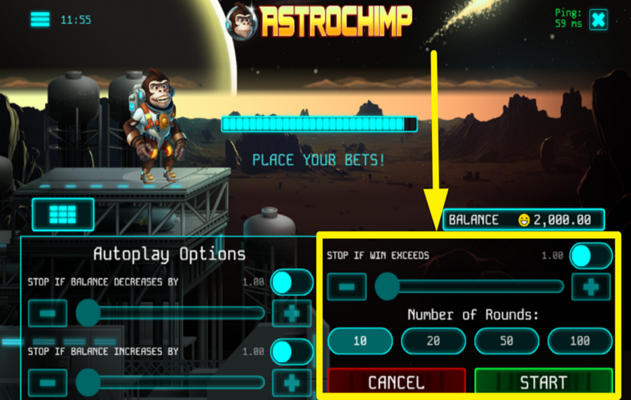 Astrochimp ВКЛЮЧИТЬ АВТОВОСПРОИЗВЕДЕНИЕ.