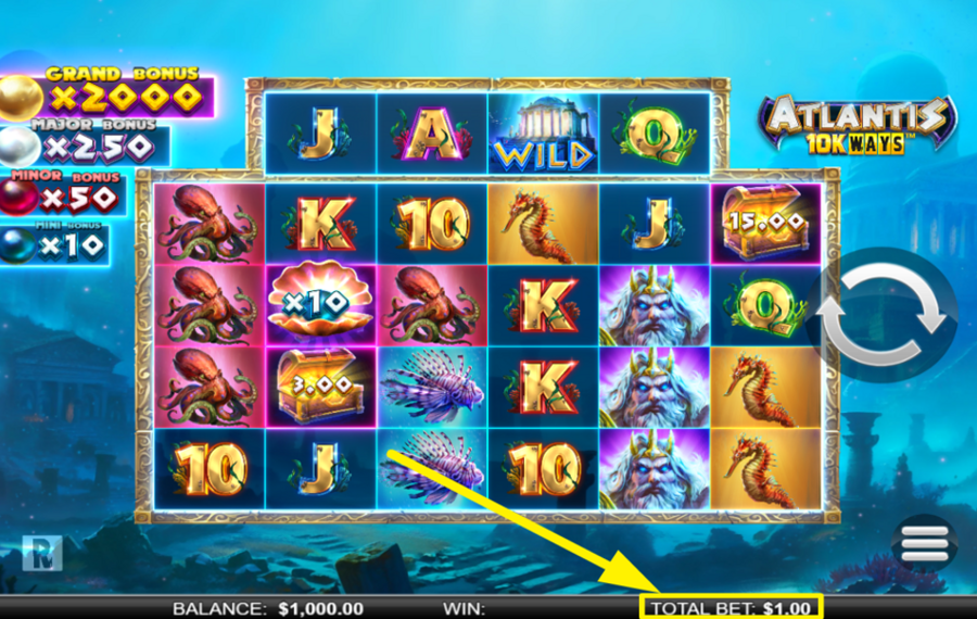 Atlantis 10K Ways ASSIGN A BET VALUE.