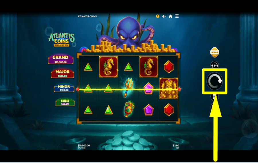 Atlantis Coins Hold and Win СТРЕМИТЕСЬ К ПРИЗУ.
