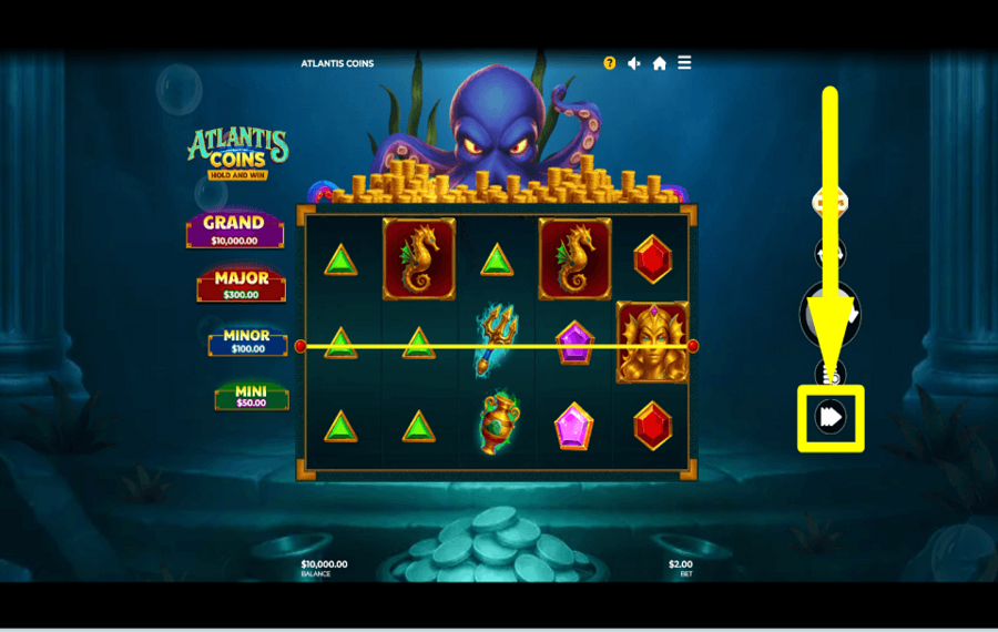Atlantis Coins Hold and Win ИЗМЕНИТЕ ТЕМП.