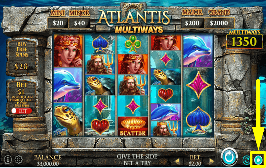 Atlantis Multiways ACTIVER LE MODE TURBO.