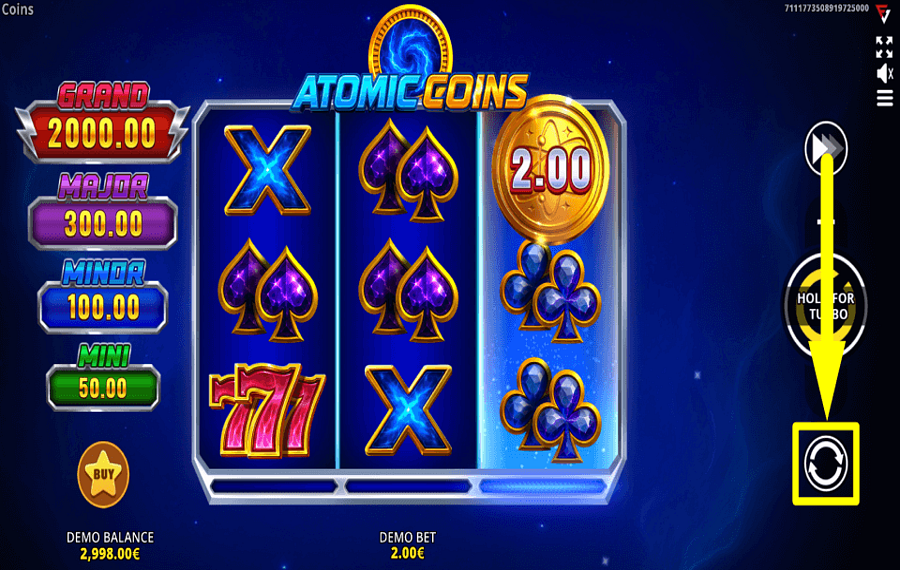 Atomic Coins Running Wins SET UP AUTOPLAY.