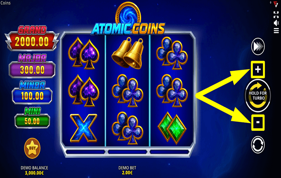 Atomic Coins Running Wins SELECT YOUR STAKE.