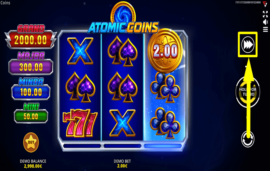Atomic Coins Running Wins SPEED UP THE GAME.