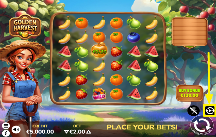 Atomic Slot Lab Golden Harvest DIE ROLLEN DREHEN AUTOMATISCH.