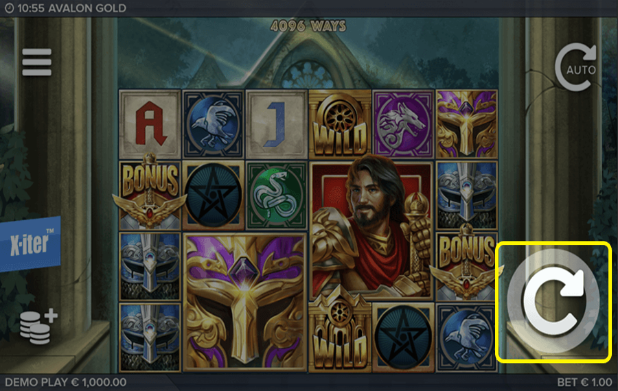 Avalon Gold Нажмите кнопку вращения