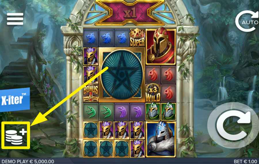 Avalon X SELECT YOUR BET AMOUNT.