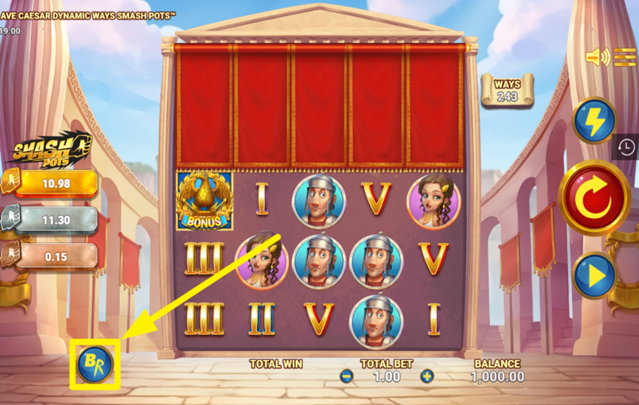 Ave Caesar Dynamic Ways Smash Pots OBTENEZ UN BONUS.