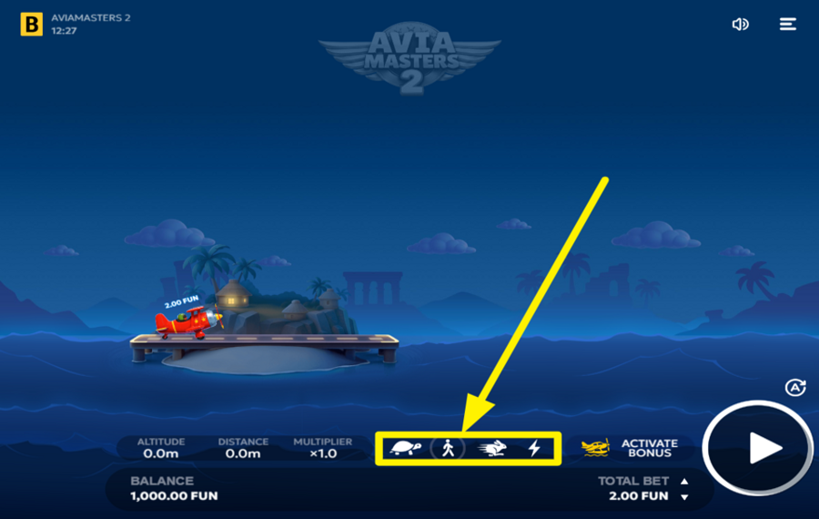 Aviamasters 2 RÉGLER LA VITESSE DE VOL.