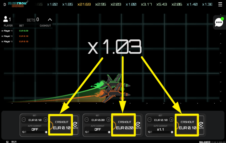 Aviatron Raiders ENCAISSEZ VOS GAINS.
