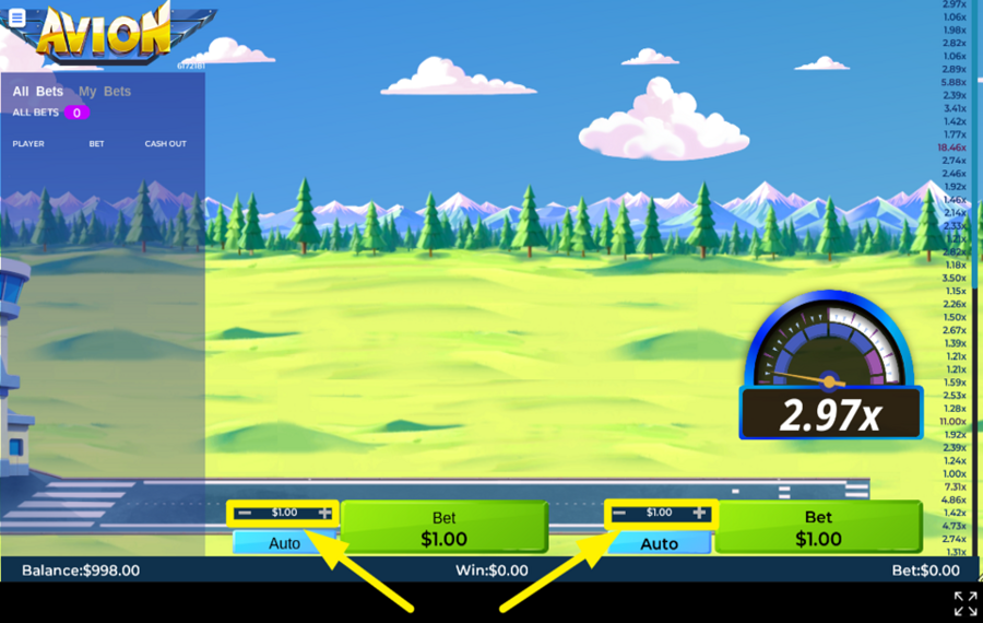 Avion DETERMINA LA TUA SCOMMESSA.