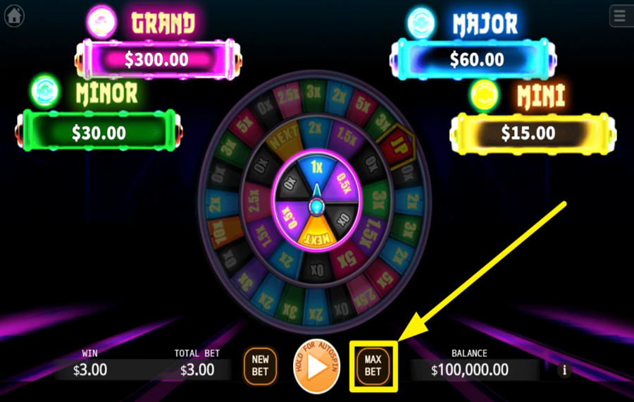 Awesome Lucky Wheel УСТАНОВИТЕ МАКСИМАЛЬНЫЙ ЛИМИТ СТАВКИ.