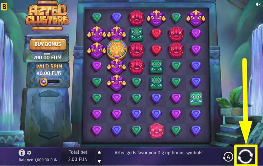 Aztec Clusters FAITES TOURNER POUR GAGNER.