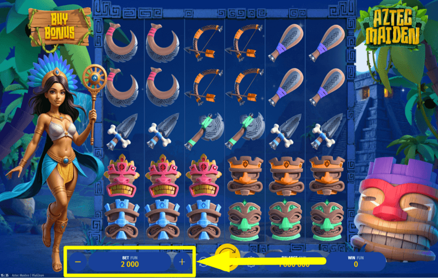 Aztec Maiden ВЫБЕРИТЕ СТАВКУ.