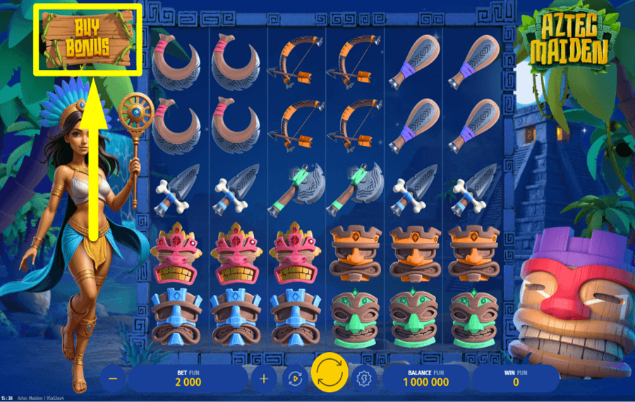 Aztec Maiden КУПИТЬ СПИНЫ.